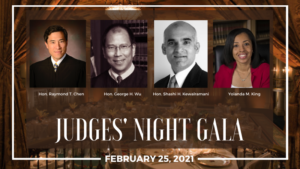 Judges' Night Gala 2021- Virtual Panel Discussion: Thursday, February 25, 2021, 5:00 - 6:00 PM