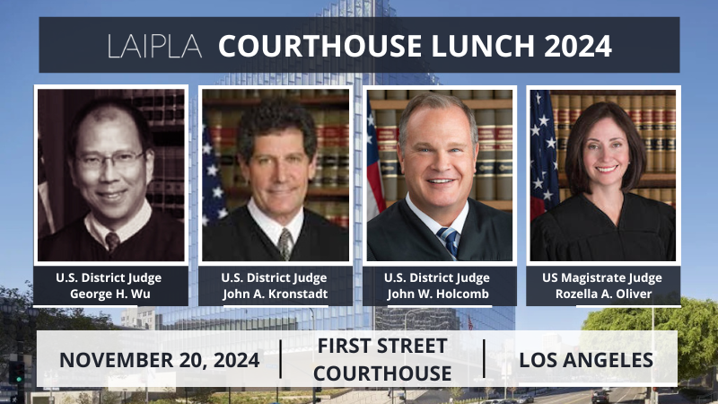 LAIPA Courthouse Lunch Program 2024 - Wednesday, November 20, 2024 at the First Street Courthouse in Los Angeles